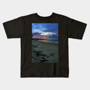 sunset on the beach Kids T-Shirt